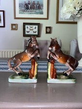Antique Pair Horse Bookends