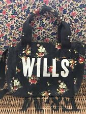 Jack Wills Cross Shoulder Floral Canvas Logo Bag 