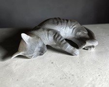 Tabby Cat Statue Ornament Home
