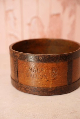 Antique half gallon wooden - antique,
