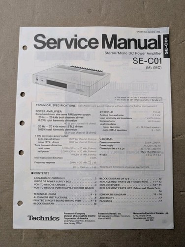 Technics stereo mono dc - se-, stereo/