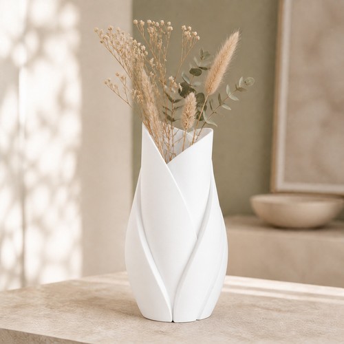 Modern sculptural leaf vase - modern,