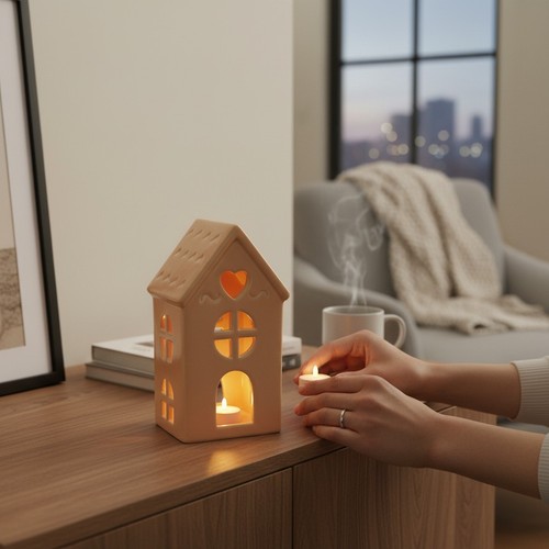 Ceramic tea light candle - ceramic,