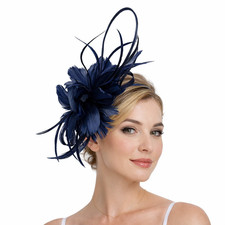 Flower Feather Fascinator with