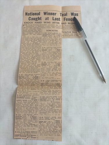 1953 racing results - racing, doncaster
