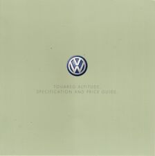 Volkswagen Touareg Altitude Specifications 2005-06 UK Market Foldout Brochure 