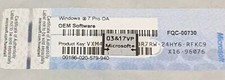 Microsoft  Windows 7 Professional 64 Or 32 Bit , Product Key / COA Sticker FULL 