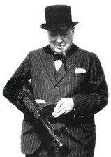 Winston Churchill World War II Prime Minister TG BW POSTER