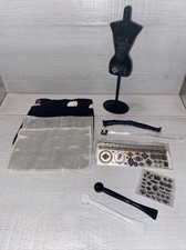 Harumika Designer Dress Form Set Black & White With Mannequin, Fabric, Stickers