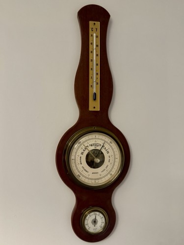 Vintage wooden weather station - wooden,
