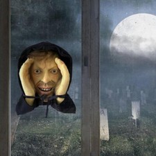 PVC Scary Peeper Freak Sticker Window Hanging Mask Halloween Decoration