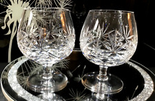 2 x Vintage Hand Cut Crystal