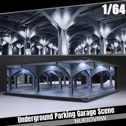 Diorama car garage - diorama, 1:64