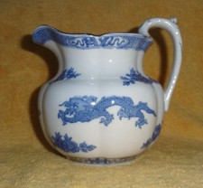 Antique CAULDON Blue Dragon