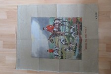 Vintage Langham Tapestry Needlepoint Canvas Only Going To The Meet (Fox Hunting)