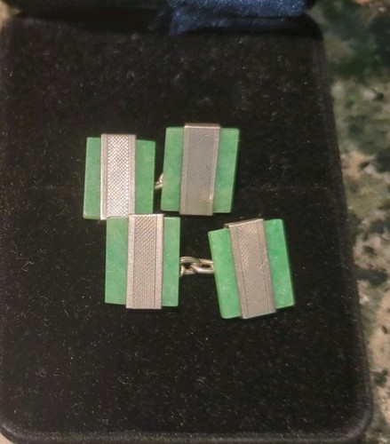 Art deco silver and jade - deco, /