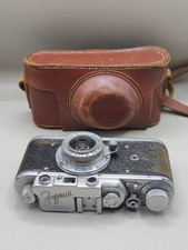 ZORKI 1D Rangefinder 1953 Soviet film camera & 50mm  Industar 22 Lens & Case 