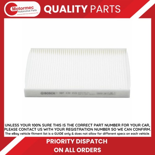 Bosch cabin filter fits - filter,