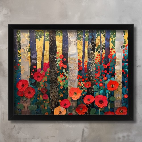 Klimt style forest art - klimt,