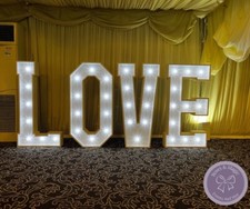 4ft White LOVE letters for Hire