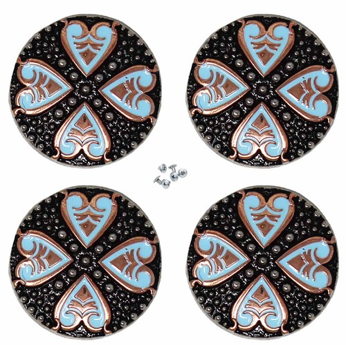 Set of 4 - 1-1/4", turquoise