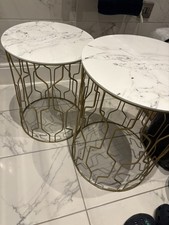 Nest Of Tables Marble & Gold Effect 