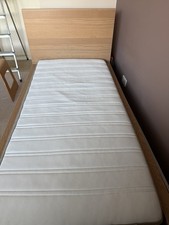 IKEA MALM single bed frame, 2 storage drawers and mattress - White Stained Oak