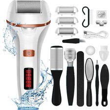 Electric Foot File Rechargeable Callus Hard Skin Remover Feet Pedicure 2 Speeds