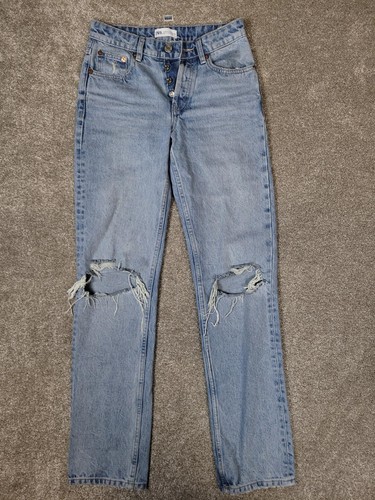 Zara light blue ripped knee - zara,