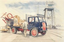 Picture Postcard:-1940S THORNYCROFT NIPPY LORRY, AT DOCKSIDE