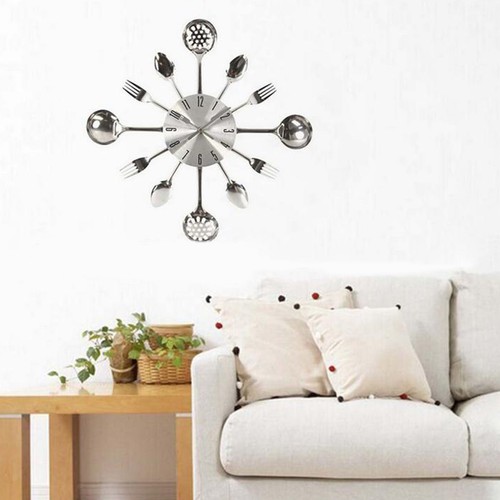 Kitchen utensil wall clock - kitchen,