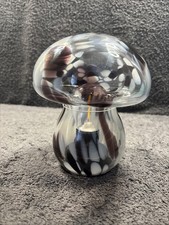 Lovely Abigail Ahern Glass Mushroom Table Lamp - Working 6.25" tall