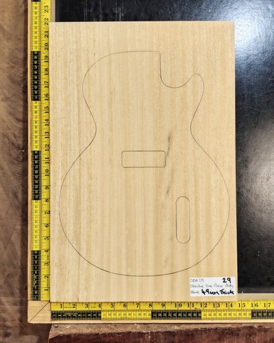Obeche guitar making body - making,