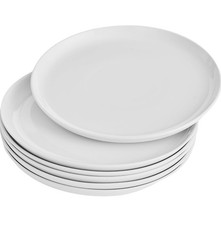 6 White Porcelain Dinner