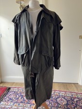 PG Field Men's Brown Mid Length Waxed Cotton Wax Jacket Size Small