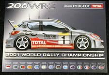 Marcus Grönholm rally postcard Peugeot 206 WRC