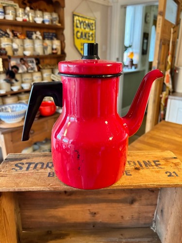 Vintage red enamel - vintage,
