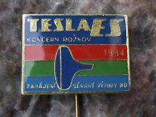 1984 Tesla Electronics Early Television Cathode Ray Tube CRT Pin Badge 