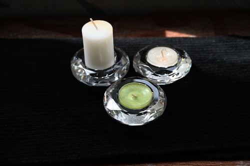 Crystal light candle holder - crystal,