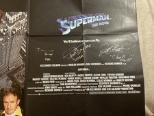 Superman 1978 Original British Quad Poster 30"x40" signed autographed 