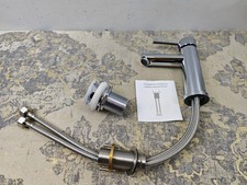 Hapilife Basin Mixer Taps with Pop Up Waste Slotted Bathroom Sink Tap Mixers Was