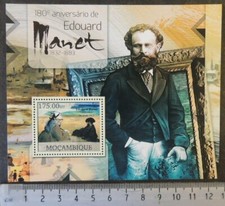 Mozambique 2012 edouard manet art paintings women s/sheet mnh