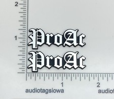 ProAc Incised Speaker Badge Logo Emblem Pair Custom Small Silver Old English