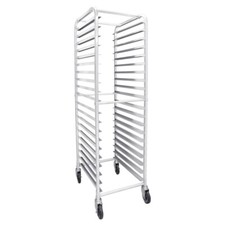 20 Tier Commercial Sheet Pan Rack – Aluminum Bun Pan Trolley for Bakery Kitchen