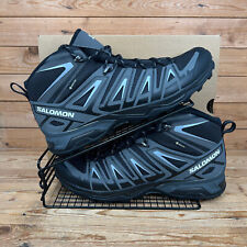 Salomon Boots Mens Size UK 10.5 X Ultra Pioneer Mid GTX Black Hiking Waterproof