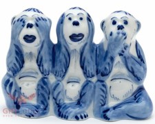 Gzhel 3 Three wise monkeys see