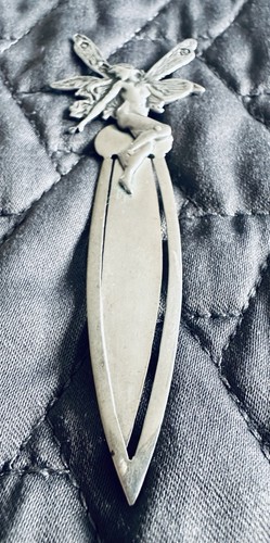Solid silver fairy bookmark - solid,