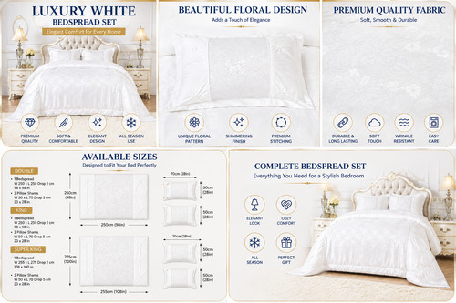 Luxury quilted bedspread set - luxury,