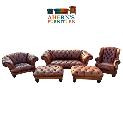 Tan leather tetrad oskar sofa - tan,