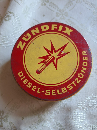 Old tin zündfix diesel - old, tin,